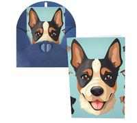 WSOIHFEC Biglietti di auguri con icone di cane, biglietti vuoti con buste, biglietti di ringraziamento, biglietti di auguri, biglietti di buon compleanno, biglietti di San Valentino, per laurea
