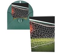 WSOIHFEC Biglietti di auguri con porta da calcio, biglietti vuoti con buste, biglietti di ringraziamento, biglietti di auguri, biglietti di buon compleanno, biglietti di San Valentino, per laurea