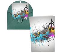 WSOIHFEC Biglietti di auguri musicali con spray, biglietti vuoti con buste, biglietti di ringraziamento, biglietti di auguri, biglietti di buon compleanno, biglietti di San Valentino, per laurea