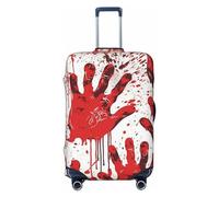 WSOIHFEC Bloody Handprints - Copertura per valigia con stampa di impronte di mani insanguinate, copertura per bagagli da viaggio, copertura protettiva per bagagli da 45-81 cm, Nero , S