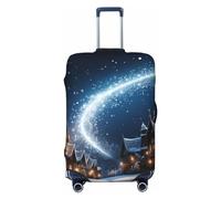 WSOIHFEC Christmas is coming Copertura per bagagli con stampa elastica lavabile copertura per valigie antigraffio copertura per bagagli da viaggio protezione per bagagli per bagagli da 45-81 cm, Nero