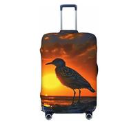 WSOIHFEC Copertura per bagagli con stampa uccello al tramonto, elastica, lavabile, antigraffio, per valigie da viaggio, per bagagli da 45-81 cm, Nero , L