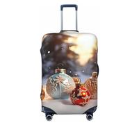 WSOIHFEC Ornamenti natalizi sulla neve stampa valigia copertura personalizzata per bagagli da viaggio copertura trolley copertura per bagagli da viaggio copertura protettiva per bagagli adatta a