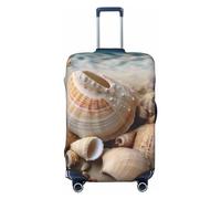WSOIHFEC Seashells by the seashore - Copertura elastica lavabile per valigia, antigraffio, per valigie da viaggio, Nero , M