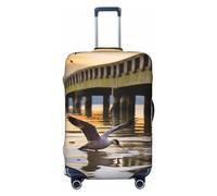 WSOIHFEC Wild Goose by the Bridge, copertura elastica lavabile per valigia, antigraffio, per valigie da viaggio, per bagagli da 45,7 a 81,7 cm, Nero , M