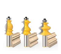 WSOOX Fresa a forma di codolo da 12 mm, 3 pezzi, fresa per lavorazione del legno, set di frese, router bit, fresa per lavorazione del legno