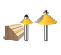 WSOOX Roman Ogee - Set di 2 frese con bordi classici, 8 mm