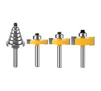 WSOOX Set di punte per rabbet con gambo da 1/4", 3 pezzi con 6 cuscinetti (1/8", 1/4", 5/16", 3/8", 7/16", 7/16", 1/2" cuscinetti)