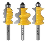 WSOOX Sourcingmap - Set di 3 frese per stampaggio architettonico, 8 mm