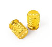 WSOPP Coprivalvola per Brixton Cromwell 125 250 1200 Crossfire 500 Storr 500 Sunray 125 Moto con Logo Inciso CNC Alluminio Protezione Antipolvere Valvole Protezione,Gold Style