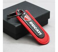 WSOPP Portachiavi per Ducati 796 400 795 821 Monster 696 Moto Design in Fibra di Carbonio Pelle PU Accessorio Appassionati di Moto Elegante e Resistente,Red Style-A
