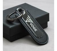 WSOPP Portachiavi per Voge Sr4 Max 500R 500AC 500DS 300AC 300R 650 600 DS 300 Rally 250RR 525Dsx ER10 Moto Design in Fibra di Carbonio Pelle PU Accessorio Appassionati di Moto Elegante