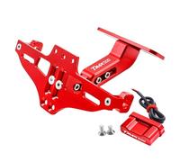 WSOPP Portatarga Targhe Moto per Yamaha TMAX500 TMAX T-Max 500 2001-2023 2024 2025 Supporto Porta Targa Posteriore Adatto Staffa Luce Parafango Eliminatore Accessori,Red Style