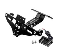 WSOPP Portatarga Targhe Moto per Yamaha Xmax 300 XMAX300 X-MAX300 2017-2024 2023 2022 Supporto Porta Targa Posteriore Adatto Staffa Luce Parafango Eliminatore Accessori,Black Style