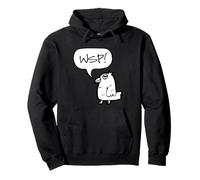 WSP! What's Up Funny Sarcastic Parrot Illustration Graphic Felpa con Cappuccio