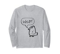 WSP! What's Up Funny Sarcastic Parrot Illustration Graphic Maglia a Manica