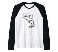 WSP! What's Up Funny Sarcastic Parrot Illustration Graphic Maglia con Maniche Raglan