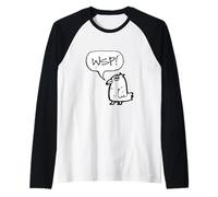 WSP! What's Up Funny Sarcastic Parrot Illustration Graphic Maglia con Maniche Raglan