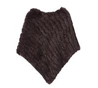 WSPDSD Vera pelliccia lavorata a maglia in pelliccia di coniglio poncho gilet gilet moda avvolgente cappotto Vtg scialle signora pelliccia naturale festa di nozze all'ingrosso - 7 caffè, taglia unica