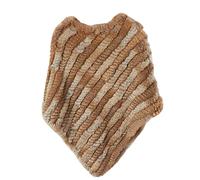 WSPDSD Vera Pelliccia Lavorata A Maglia Pelliccia Di Coniglio Poncho Gilet Gilet Moda Avvolgente Cappotto Vtg Scialle Lady Pelliccia Naturale Festa Nuziale All'ingrosso - 5 Erba Giallo, Taglia Unica