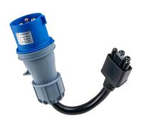 WSPIHO Adattatore Tesla su CEE 3 Pin 32A 0,3m Cavo di prolunga portatile CEE Tesla Charger Adattatore per EV(3 Pin 32A)