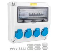 WSPIHO Distributore di corrente strutturale con contatore da 40 A, distributore di corrente da 230 V, 16 A con interruttore di protezione della linea, distributore a parete con presa CEE da 16 A per