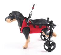 WSPWFQ Sedia a rotelle per la mobilità della gamba posteriore del cane, regolabile in lunghezza/larghezza/altezza, in alluminio resistente e design traspirante, ideale per animali domestici disabili