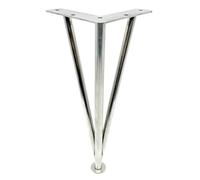 WSQHAO 1PC 20cm-40cm Gambe da tavolo in ferro dorato Hardware in metallo Piedino for mobili Armadietto con inclinazione regolabile in acciaio inossidabile Per Scrivania(Silvery-35cm-1pcs)
