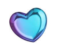WSQHAO 2 Pezzi Vassoio For Gioielli A Forma Di Cuore In Acciaio Inossidabile Esposizione Anello Orecchino Collana Piastra Visualizzazione Organizzatore Per Collane(Blue)