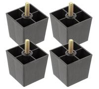 WSQHAO 4 pezzi gambe da scrivania quadrate for divano rialzi for letto for piedi for sostituzioni Per Scrivania