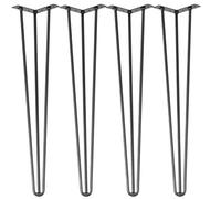 WSQHAO 4 pezzi Gambe da tavolo in metallo 16-40 pollici 3 aste Tornante for mobili Casa fai te Panca pranzo Scrivania Fine Tavolino Piedi Accessori Per Scrivania(28 x 4.3 inch)