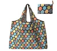 WSQHAO 5Pcs Foldable Shopping Bags Big Size Bag Large Capacity Lightweight and Portable Storage per Shopping(Color4)