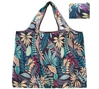 WSQHAO 5Pcs Foldable Shopping Bags Big Size Bag Large Capacity Lightweight and Portable Storage per Shopping(Color3)