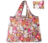 WSQHAO 5Pcs Foldable Shopping Bags Big Size Bag Large Capacity Lightweight and Portable Storage per Shopping(Color2)