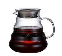WSQHAO Caraffa for caffè in vetro trasparente a forma di nuvola, bollitore in con coperchio, caffettiera for versare il per Caffè(800ML)