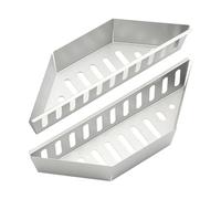 WSQHAO Cestino per Carbonella Cestino for Carbone Porta Carbone in Acciaio Inossidabile Contenitore for Carbone Cestini for griglia in bricchette di Carbonio sagomati (2 Pezzi)