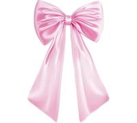 WSQHAO Grande Fiocco Rosso e Grande Sfondo Rosa Coquette for l'arredamento della Camera, Decorazione di Compleanno con Nastro, gigantesco attaccapanni Tenue da Appendere alla Parete per Feste(Pink)