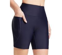 WSQHAO Pantaloncini da Bagno Donna a Vita Alta, Slip for L'Estate, Costume Taglie Forti per Spiaggia e Piscina(Blue,L)