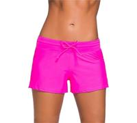 WSQHAO Pantaloncini da Bagno Donna, Slip Bikini Morbidi for Signore, Pantaloncini Spiaggia Taglie Forti per Spiaggia e Piscina(Red,L)