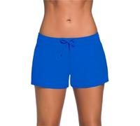 WSQHAO Pantaloncini da Bagno Donna, Slip Bikini Morbidi for Signore, Pantaloncini Spiaggia Taglie Forti per Spiaggia e Piscina(Blue,M)