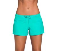 WSQHAO Pantaloncini da Bagno Donna, Slip Bikini Morbidi for Signore, Pantaloncini Spiaggia Taglie Forti per Spiaggia e Piscina(Lake Blue,XL)