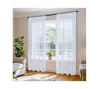 WSQHAO Romantiche tende in pizzo chiffon semitrasparente in stile country for balcone, finestra a bovindo, ufficio, decorazioni for la casa, tema for il tempo libero Per Camere da Letto(70x210cm-2pc)