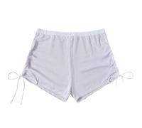 WSQHAO Sexy Costume da Bagno Leggero Bikini Shorts for Le Donne Elastico ad Asciugatura Rapida Pantaloncini per Spiaggia e Piscina(White,L)