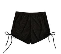 WSQHAO Sexy Costume da Bagno Leggero Bikini Shorts for Le Donne Elastico ad Asciugatura Rapida Pantaloncini per Spiaggia e Piscina(Black,S)