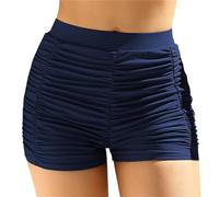 WSQHAO Slip Bikini da Donna, Costume Bagno a Vita Alta for, Costumi, Pantaloncini per Spiaggia e Piscina(Dark Blue,XXL)