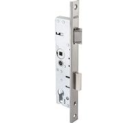 WSS Lucchetto per telaio tubolare (serratura) per la porta di casa PZW U-Stulp, con trappola e chiavistello, misura mandrino 34 mm, distanza 92 mm, dado 8 mm, acciaio inossidabile