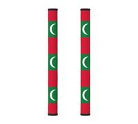 WSSYYBF 2 coperture per maniglie della porta del frigorifero della bandiera delle Maldive - Coperture della maniglia della cucina