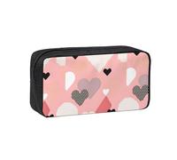 WSSYYBF Astuccio per penne con motivo astratto con grafico d'amore, semplice e spazioso. Grande custodia spaziosa, custodia Oxford 600D con cerniera per lavoro, ufficio, moda da donna