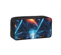 WSSYYBF Astuccio per penne di fantascienza futuro, semplice e spazioso. Grande custodia spaziosa, custodia Oxford 600D con cerniera per lavoro, ufficio, moda donna