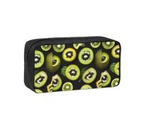 WSSYYBF Astuccio per penne semplice e spazioso color verde kiwi. Grande custodia spaziosa, custodia Oxford 600D con cerniera per lavoro, ufficio, moda da donna